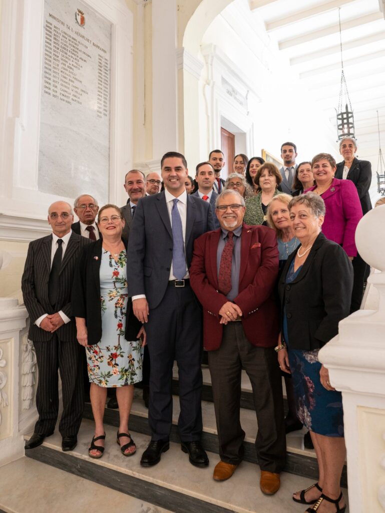 Family photo of CMLA Meeting 2022 at Palazzo Parisio, Valletta